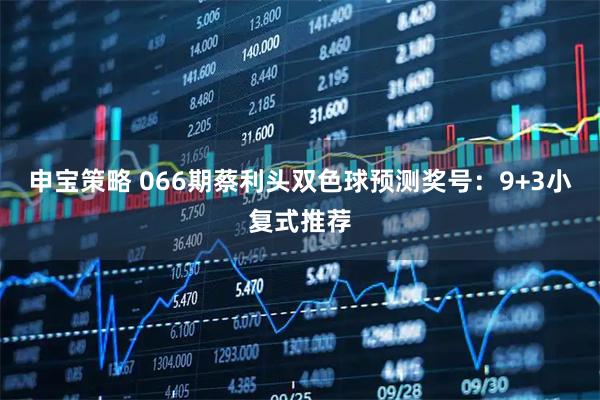 申宝策略 066期蔡利头双色球预测奖号：9+3小复式推荐