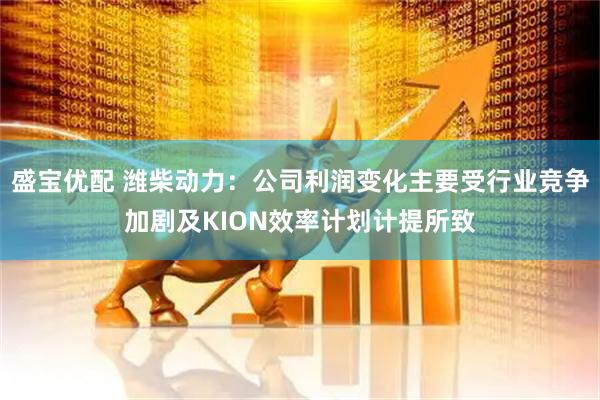盛宝优配 潍柴动力：公司利润变化主要受行业竞争加剧及KION效率计划计提所致